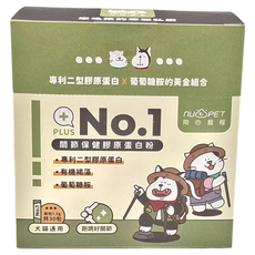nu4PET 陪心寵糧 機能Plus保健膠原蛋白粉30包/盒, 30包, 維護骨骼/關節, 1盒