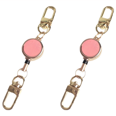 多功能伸縮扣 合金材質 金屬伸縮扣/皮面伸縮扣, 粉紅色, 2個