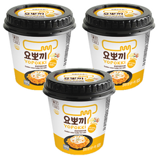 YOPOKKI 炒年糕 奶油洋蔥味 即食杯 韓國進口, 120g, 3個