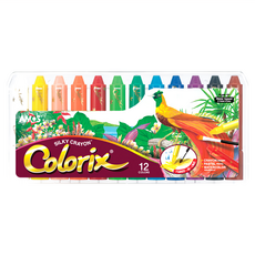 AMOS 阿摩司 Colorix 12色 粗款神奇水蠟筆 Set, 1盒