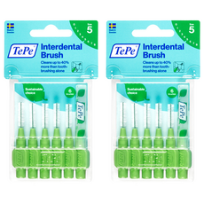 TePe 緹碧 I型普通刷毛牙間刷, 刷毛柔軟不刺激牙齦, 有效去除牙縫牙菌斑, 握柄設計舒適好抓握, 0.8mm, 6支, 2盒