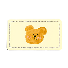 Mega 皮革軟硅藻土地墊 奈米複合材質 吸水防滑抗汙, 40 x 60cm, 奶油熊, 1個