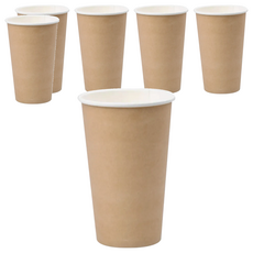 JX 雙P冷熱共用杯 16oz 牛皮色, 50個, 6袋