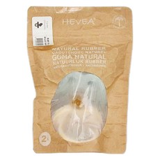 HEVEA 彩色拇指型奶嘴2件組, 0~3個月, 1組