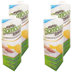 JML MIGHTY BAMBOO 強吸力天然竹纖維紙巾擦拭巾 Set 20張, 超強吸水力, 可機洗, 4盒