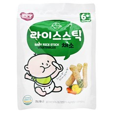 韓爸田園日記 手指米棒, 6個月以上寶寶適用, 蔬菜, 20g, 1包