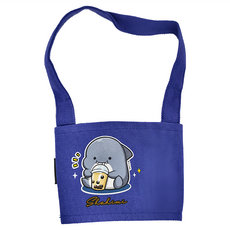 鯊西米 環保飲料杯套, 喝珍奶 藍色, 1個