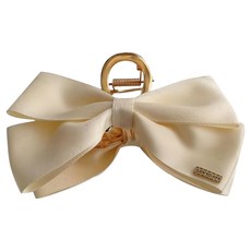 SCHÖN 時尚怪手夾-蝴蝶結(米) 髮飾