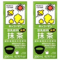KIKKOMAN 龜甲萬 豆乳 抹茶風味 200ml 契約栽培丸大豆使用, 2入