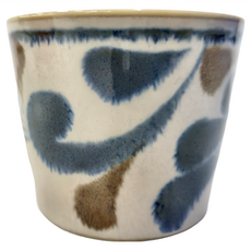 AWASAKA 粟坂 筆青 陶瓷水杯 唐草 日本產 250ml, 1個