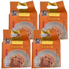 悅善廚 厚麻醬拌麵 Set, 附香辣油包, 純素 Vegan, 3入, 12包