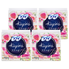 SOFY 蘇菲 日本原裝進口 Kiyora 舒爽清香護墊 玫瑰香, 14cm, 72片, 4包