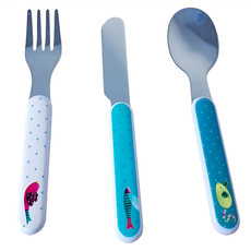 法國Moulin Roty 安全餐具3件組, 帕奇, 刀子 + 叉子 +湯匙, 1組