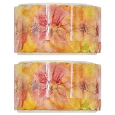 德德小品集 花系列紙膠帶 150枚, 黃色, 2個