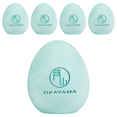 OKAYAMA 岡山 硅藻土吸濕除臭蛋 綠色 防潮除濕 冰箱鞋櫃除臭, 100g, 5個