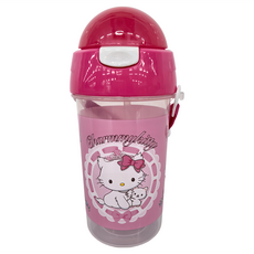 Sanrio 三麗鷗 恰咪寶特瓶水壺, 粉色Kitty, 400ml, 1個