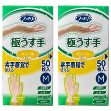 ST 雞仔牌 Family 家事用 極薄手套 Set M 尺寸 透明 洗劑耐性強化, 50個, 2組