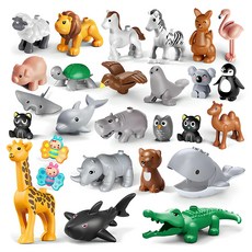 Pie Duplo 兼容動物收藏系列 27 件套, 1組, 混色