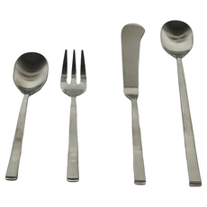 NICOTT 韓國304不銹鋼甜點餐具4件-星光銀, 1組