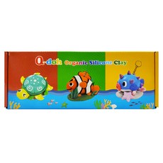 Q-doh 魔法定型有機矽膠黏土 定型款 海底冒險 Set, 1盒, 1條