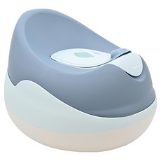 babyhood 沙發座便器, PU材質便座, 提拉式便槽, 防滑底座, 藍色, 1組