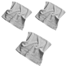 non-no 儂儂 細柔毛巾 77 x 33 公分 飯店等級專用浴巾 台灣製造, 灰色, 3條