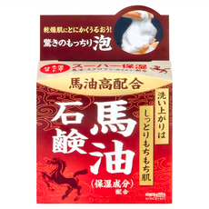 MEISHOKU 明色 泡美人馬油潔面皂，高比例配方，使用感溫和，無香料、無著色劑, 80g, 1個