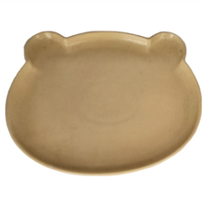 沐慕家居 陶瓷碗盤 第二代小熊 擺盤餐具, 奶黃色, 2個