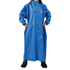 JUMP 將門 前開素色雨衣, 3XL, 藍色