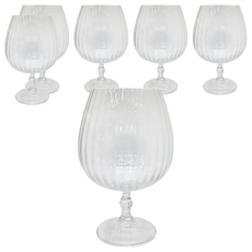 Bormioli Rocco 美式復古雕紋白蘭地杯 Speakeasy Specific Blown Barware 65cl, 6個