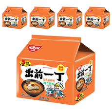 NISSIN 日清 出前一丁 北海道味噌豚骨湯麵 橘 Set 5包，濃郁豚骨湯底，粗身Q彈麵條, 25包