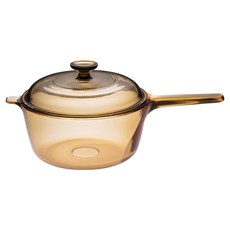 Corelle Brands 康寧餐具 Visions 單柄晶彩透明鍋 2.5L, 21cm, 黃色, 1個