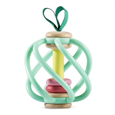 Hape 安全柔軟的矽膠 適用於 3 個月以上的嬰兒, 蘋果嬰兒玩具 多色, 1組