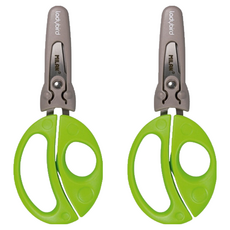MILAN 小瓢蟲學童安全可攜式剪刀+刀柄套, 綠色, 2支