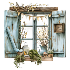 半島良品 DIY無痕壁貼墻貼, 01 靜謐之窗 多色