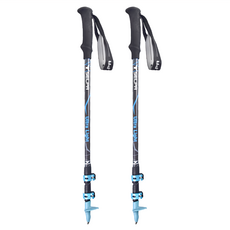 SELPA 凜淬碳纖維三節式外鎖登山杖兩入組 173g 2支, 藍色, 1組