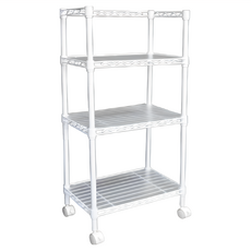 Steel Tycoon 鋼鐵力士 護欄 28x43x90(H)cm 含PP/ㄇ框/滑輪, 白色, 3層