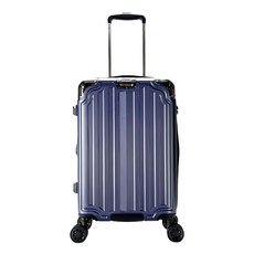 HOWONE 20吋杯架防爆可加大登機行李箱 藍霧菱格 ABS+PC材質, 40 x 26 x 60cm, 寶藍色