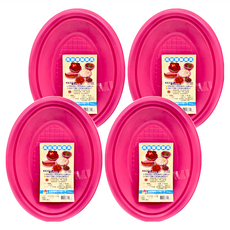 丞富塑膠 小橢圓盤 免洗餐盤, 5個, 4組