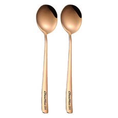 瑞典廚房 加厚304不鏽鋼湯匙/點心匙/甜點匙/飯匙/餐具 L(20.5cm), 玫瑰金, 2支, 單件