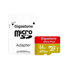 GIGASTONE 立達 MicroSDXC記憶卡 64GB, A1等級, 支援4K Full HD錄影, 防水抗震, 1個