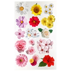 【MI MI LEO】冷撕燙畫 花花造型款式 拼布手工材料 補丁 家政 花花綜合整張-11x18cm, 1件