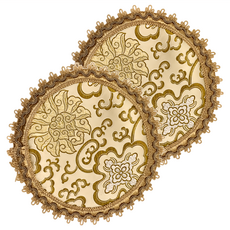 J&N 綻放中國風桌墊 20R 金色 2個