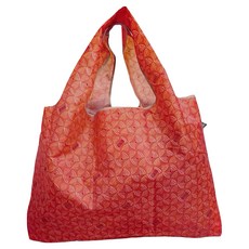 FIFIOO 超質感厚實環保購物袋 58x40cm 大容量15~34KG承重 可折疊收納, 日式和風橘, 1個