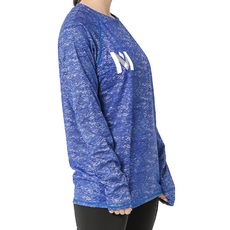 MI MI LEO 台灣製 竹炭科技機能薄長袖淺色款, 藍白