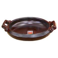 5吋耐熱陶板 日本萬古燒 直火/烤箱/微波OK, 黑色, 1個