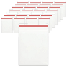 10-TEN PE夾鏈袋 透明紅線款, 24 x 17cm, 100個, 3組