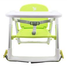 apramo Flippa 旅行兒童餐椅, 適用年齡6個月-36個月, 最大承重15公斤, 可折疊攜帶, 41 x 40 x 48cm, 糖果綠