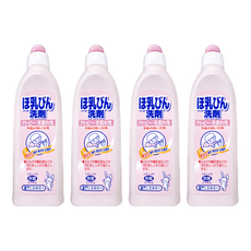 elmie 愛兒美 奶瓶餐盤洗劑, 適用於敏感肌膚, 日本原裝-日本製造, 不添加防腐劑/香料/著色料, 植物性保濕成分, 300ml, 4瓶