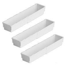 Mouser 可伸縮餐具整理托盤, 3個, 白色